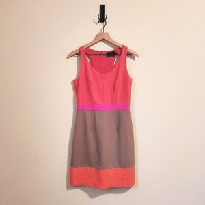 Cynthia Rowley Color Block Racerback Dress Multicolor Size Small